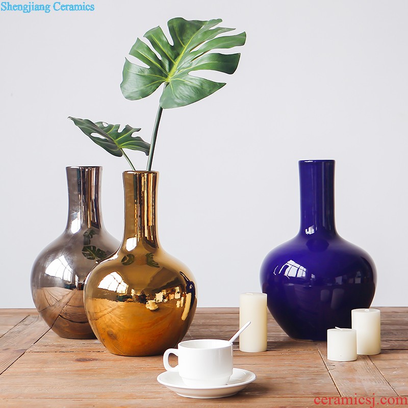 Sharply ceramics receive general pot vase storage tank sitting room porch place Household adornment furnishing articles