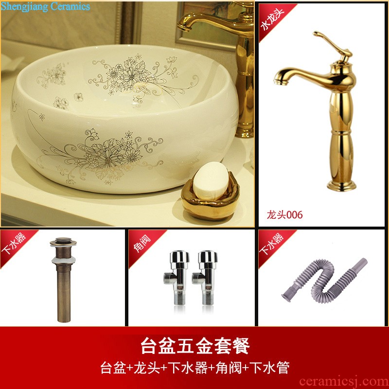 Koh larn, qi stage basin of the basin that wash a face the sink basin sinks special-shaped ceramic sanitary ware art fashion living flower