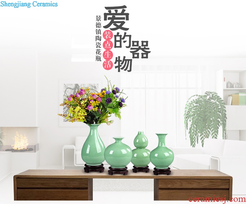 Ikea wine cabinet decoration vase furnishing articles jingdezhen sitting room of contemporary and contracted flower arranging lily creative decoration ceramics