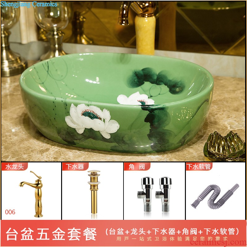 The stage basin circular wash basin art basin bathroom sinks ceramics on the stage of the basin that wash a face the sink flat peach