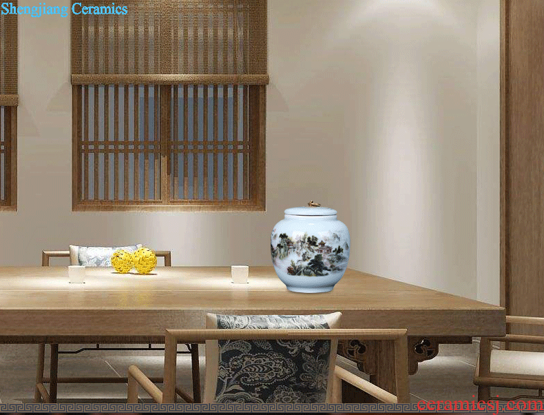 Jingdezhen ceramics antique blue and white porcelain vases, flower arrangement lucky bamboo vase home sitting room adornment is placed