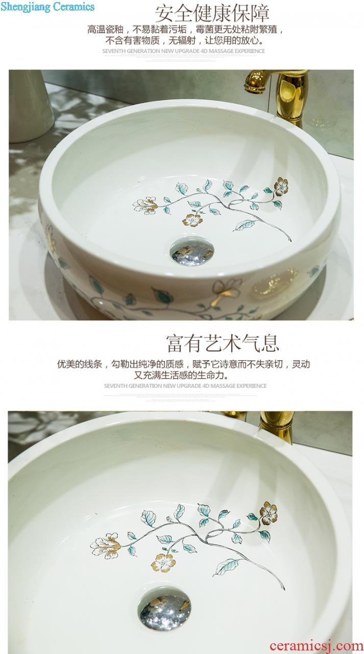 Koh larn, qi ceramic art basin balcony mop mop pool ChiFangYuan mop pool diameter 40 cm jump cut stone yellow