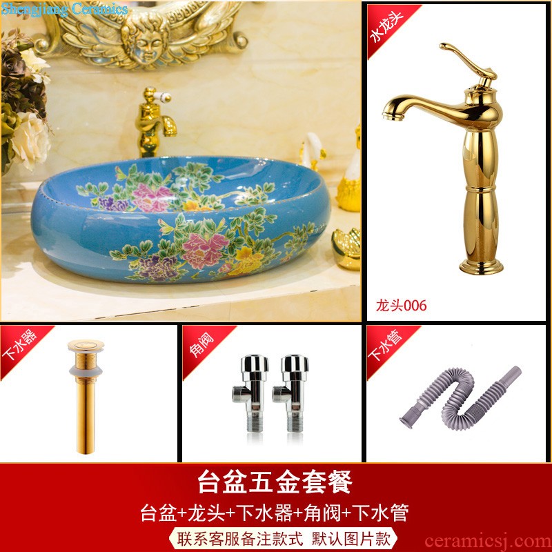 Koh larn, qi ceramic basin of pillar type lavatory art basin pillar one floor toilet lavabo