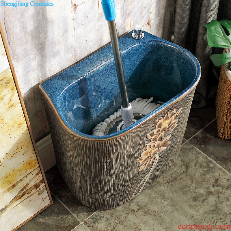 Large wash mop pool in ceramic basin basin bathroom floor balcony trough pool mop mop mop pool home