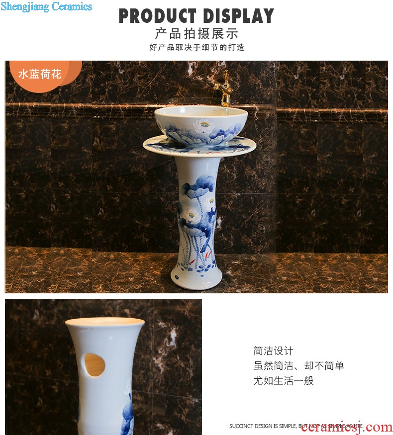 Lavabo ceramic column toilet bowl washing pool balcony sink lavatory toilet pillar landing