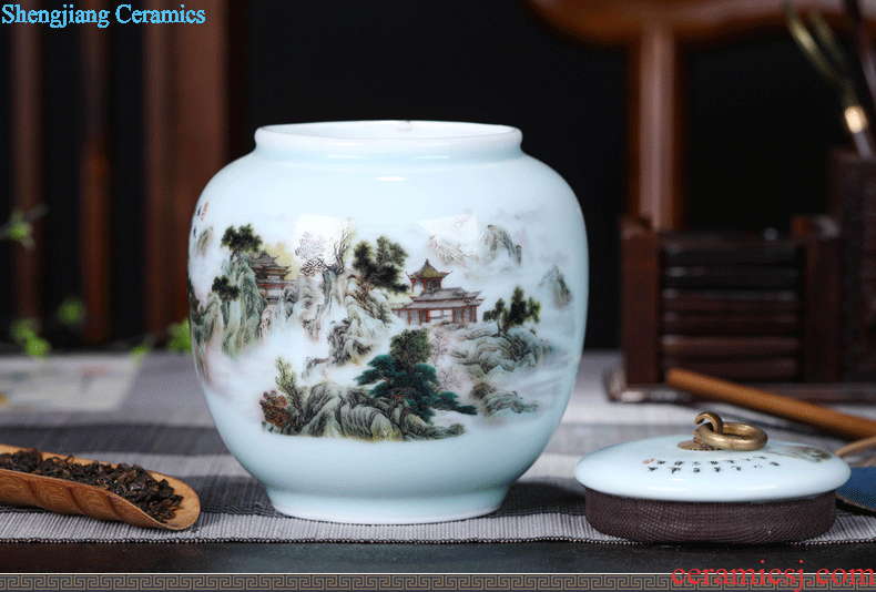 Jingdezhen ceramics antique blue and white porcelain vases, flower arrangement lucky bamboo vase home sitting room adornment is placed