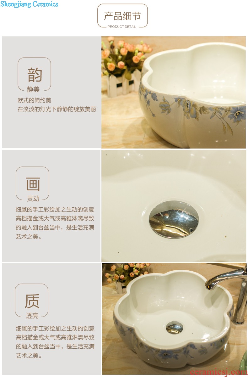 Post, qi jingdezhen basin of Chinese style restoring ancient ways ceramic column balcony floor toilet lavabo wash face basin that wash a face