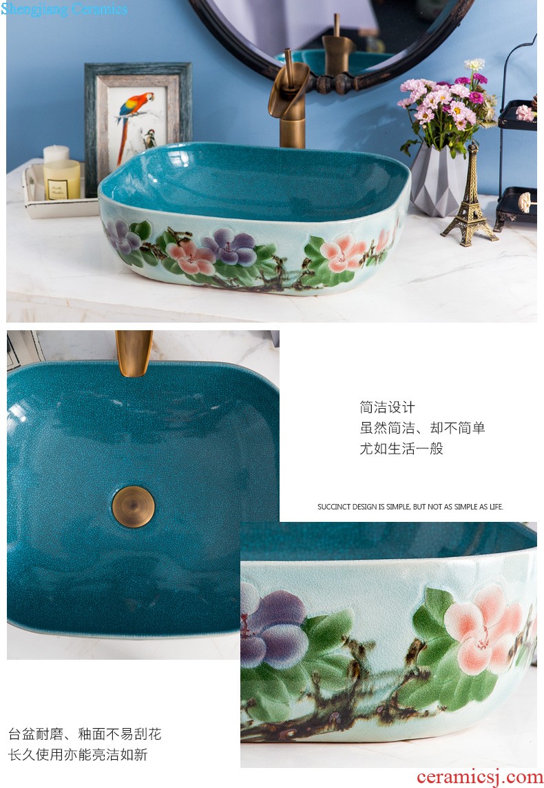 Basin of pillar type lavatory ceramic column balcony sink sink basin of outdoor garden ground column independently