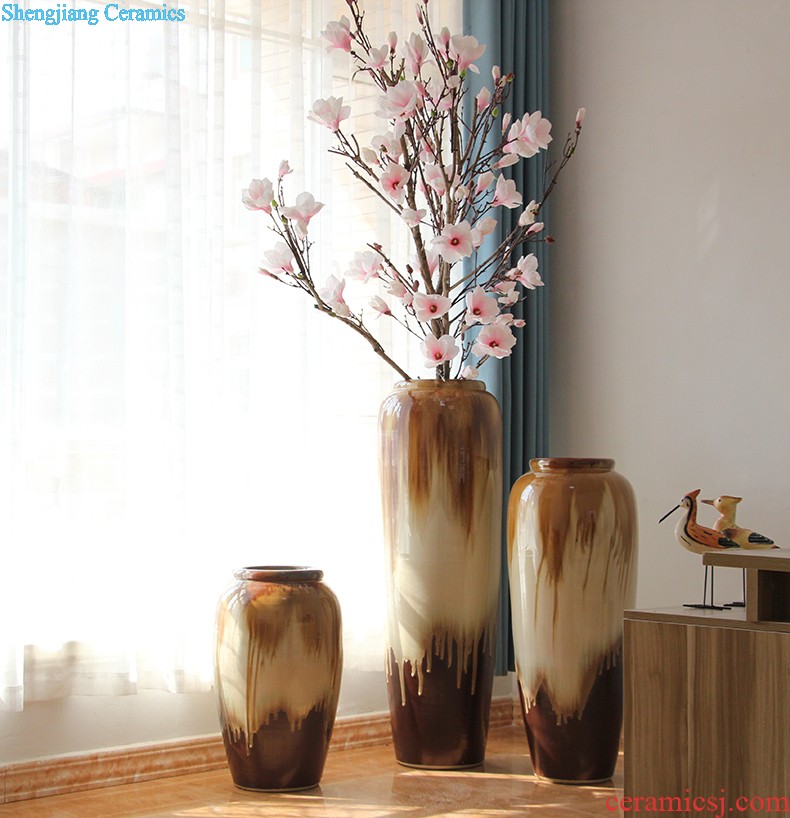 Modern European rural three-piece ceramic vase Household act the role ofing is tasted fashion flower home furnishing articles ornaments