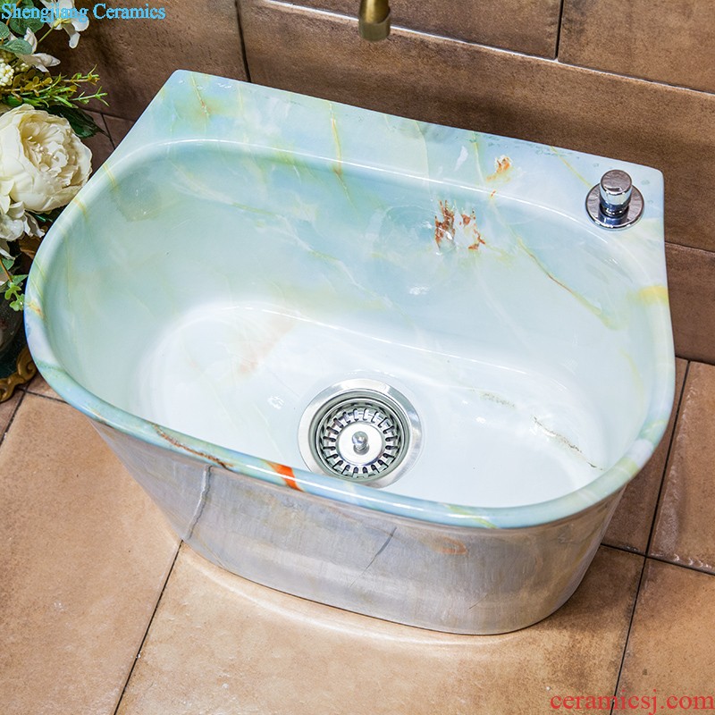 Koh larn, qi stage basin square square the lavabo Mosaic bathroom art basin basin ceramic lavatory basin