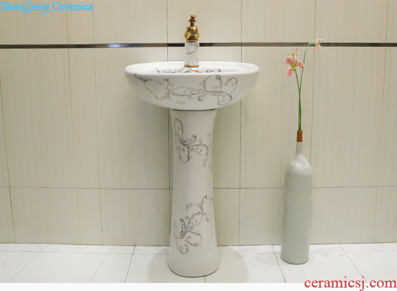 Ceramic balcony pool to wash the mop pool mop basin slot mop pool toilet small household floor mop pool