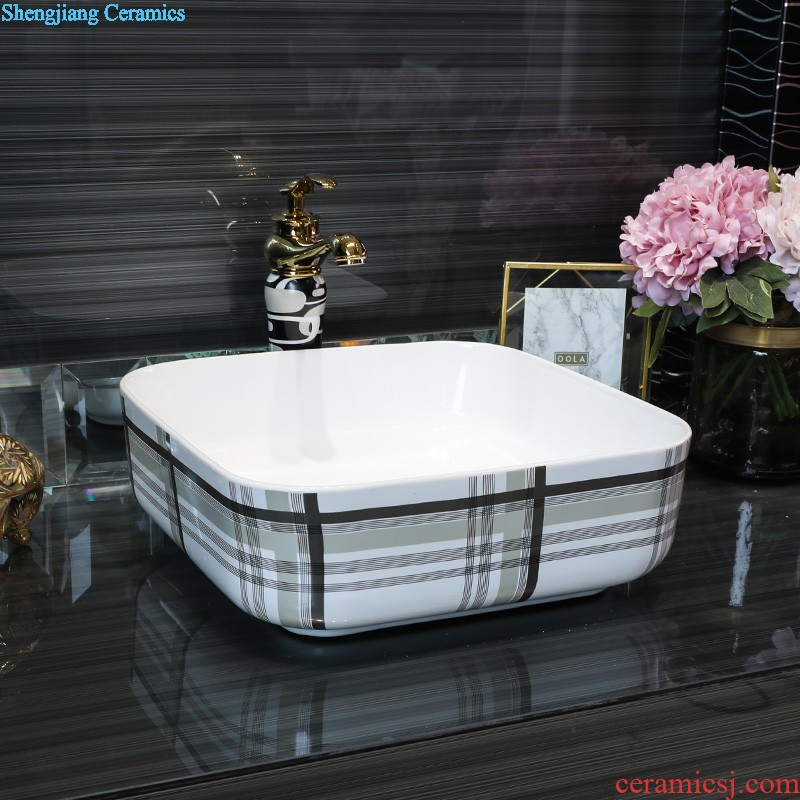 Koh larn, qi European stage basin oval square ceramic art basin basin lavatory basin sink pools