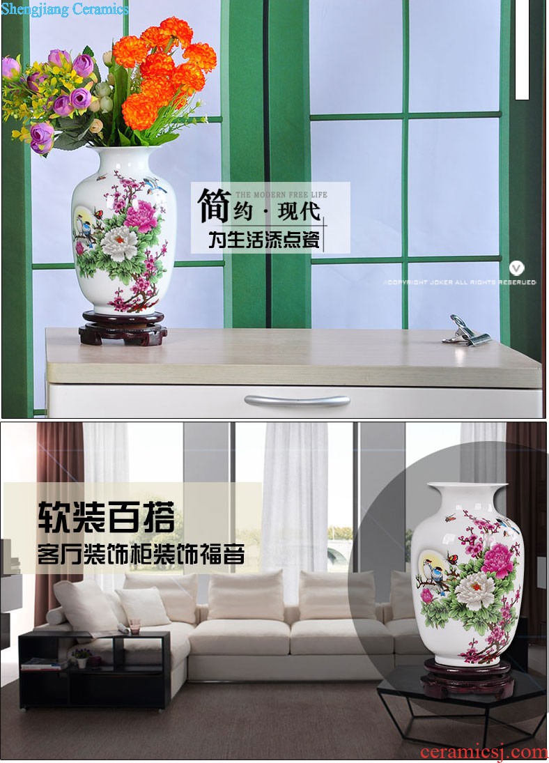 Jingdezhen ceramics 10-inch 26 cm famille rose decoration porcelain dish sitting room sat dish contemporary household furnishing articles gifts