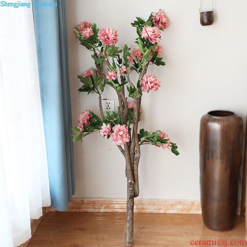 Art show new Chinese style flower implement zen dried flower ceramic vase home sitting room adornment is placed between example flower villa