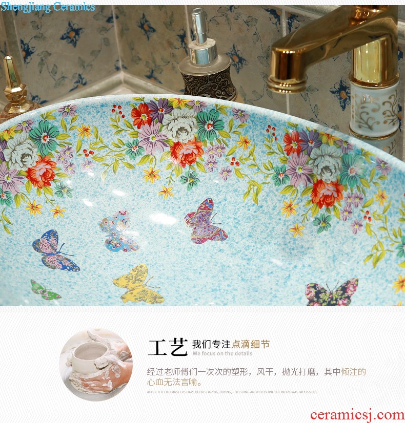 M the jingdezhen ceramic art basin mop mop pool glaze ChiFangYuan mop pool fire lotus 35 cm diameter