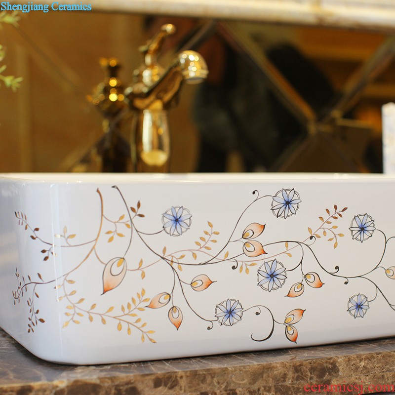 Koh larn, qi Jingdezhen ceramic toilet stage basin sink basin art basin sinks Waist drum flowers