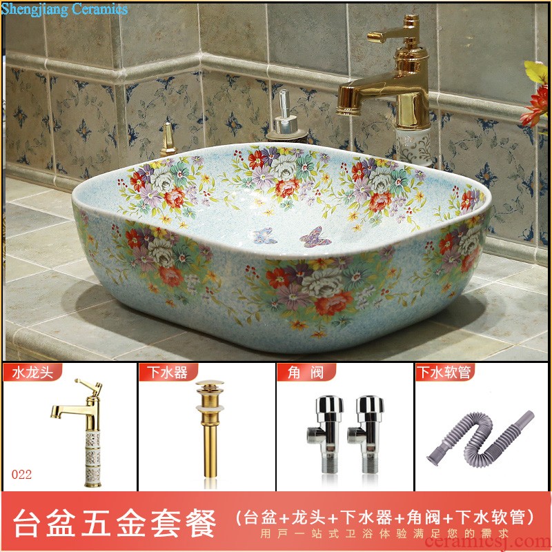 M the jingdezhen ceramic art basin mop mop pool glaze ChiFangYuan mop pool fire lotus 35 cm diameter