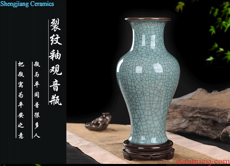 Jingdezhen ceramics furnishing articles big vase household living room decorative bottle arranging flowers Hand blue and white porcelain vase furnishing articles