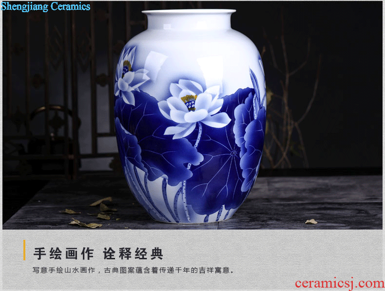 Contracted creative furnishing articles sitting room Flower vase european-style decoration Vase jingdezhen ceramics home decoration