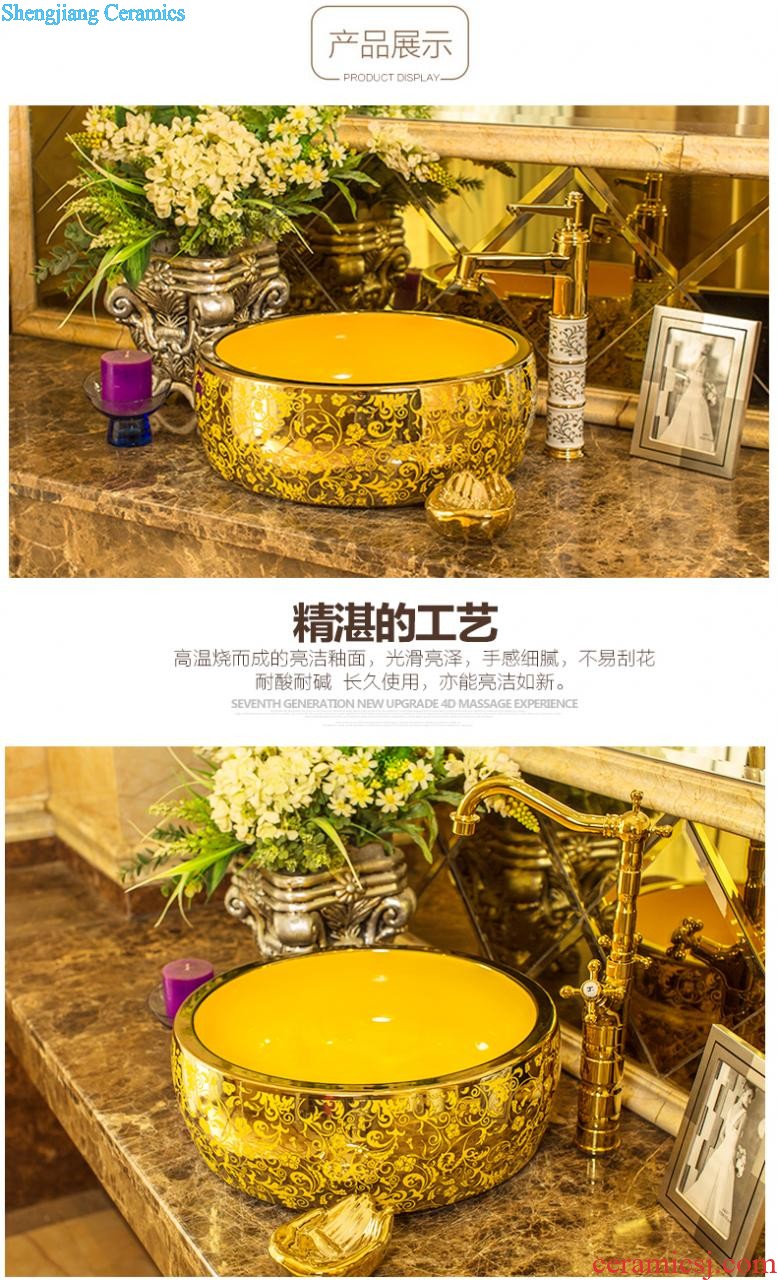 Koh larn, qi ceramic art basin mop mop pool ChiFangYuan one-piece mop pool diameter 40 cm lotus