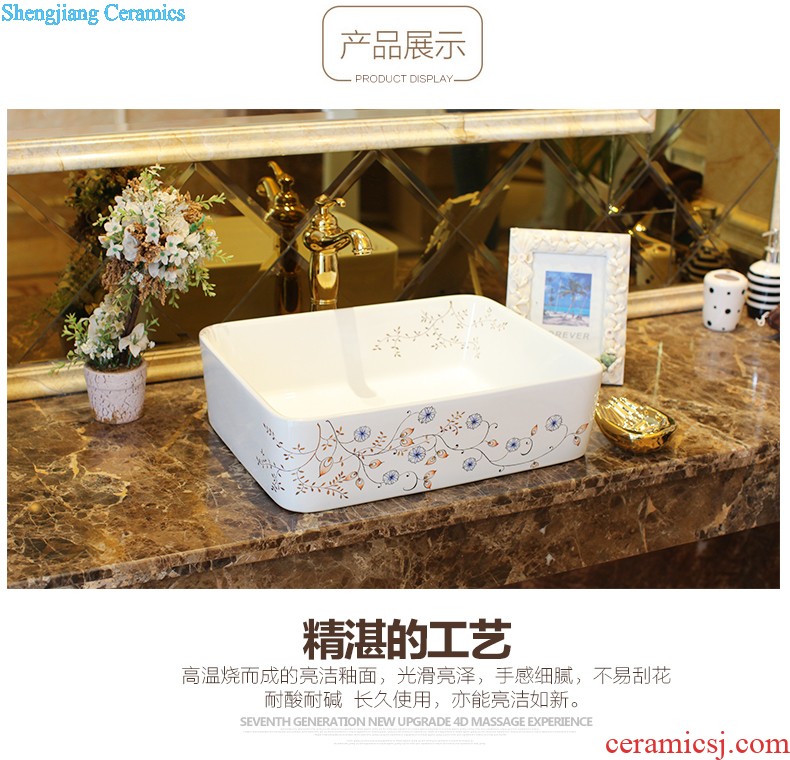 Koh larn, qi Jingdezhen ceramic toilet stage basin sink basin art basin sinks Waist drum flowers