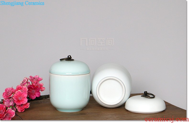 Jingdezhen glaze color solid-colored mei bottles Ceramic vases, flower flower implement Fashionable household craft ornaments ornament