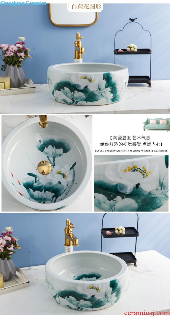 The stage basin circular wash basin art basin bathroom sinks the basin that wash a face on the sink of household ceramics