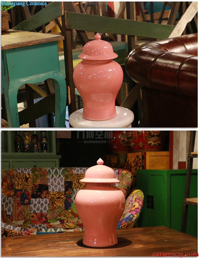 Pink space geometry 】 【 general cans ceramic vases, furnishing articles Soft outfit stylist decorate restaurant decoration