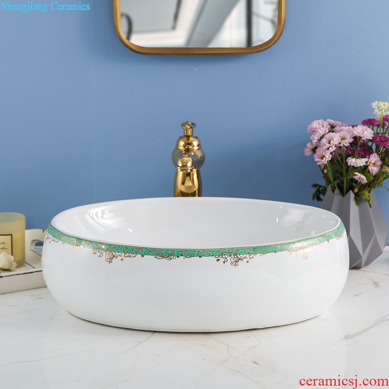 Koh larn, qi column basin sink lavatory pillar type ceramic floor yuanyang LZ1148 sink play