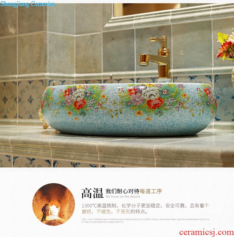 M the jingdezhen ceramic art basin mop mop pool glaze ChiFangYuan mop pool fire lotus 35 cm diameter