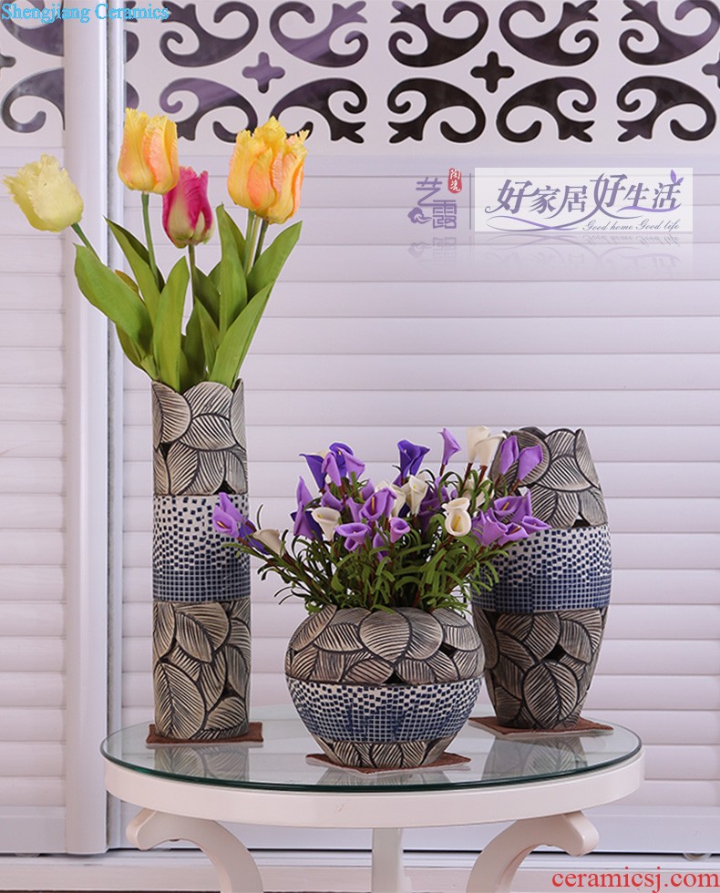 Contemporary and contracted sitting room creative flower arranging furnishing articles home decoration ceramic hydroponic dried flower vase floral arrangements