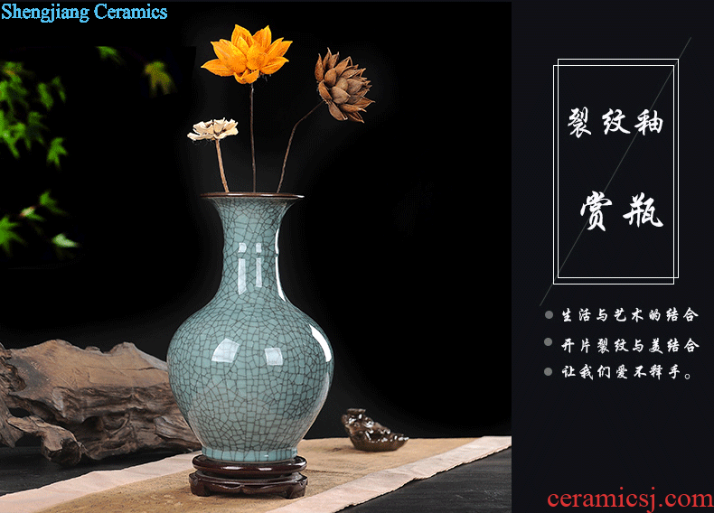 Jingdezhen ceramics furnishing articles big vase household living room decorative bottle arranging flowers Hand blue and white porcelain vase furnishing articles