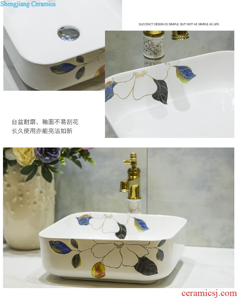 Koh larn, qi increase of jingdezhen ceramic toilet lavabo that defend bath lavatory art basin gold flipping