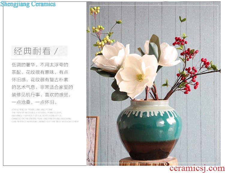 Contemporary and contracted American lucky bamboo vases, flower receptacle household act the role ofing is tasted decorate furnishing articles flowers, jingdezhen ceramic vase