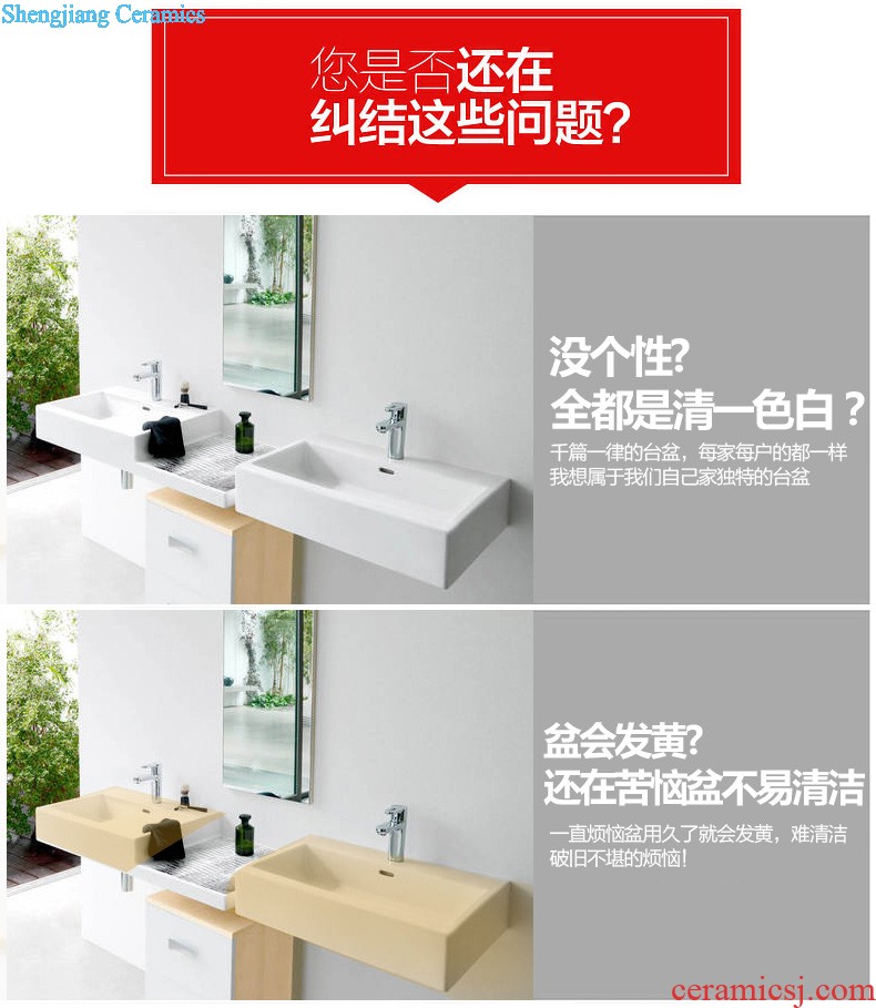 Jingdezhen ceramic basin sinks art stage of the basin that wash a face the sink Oval, Lin red maple C