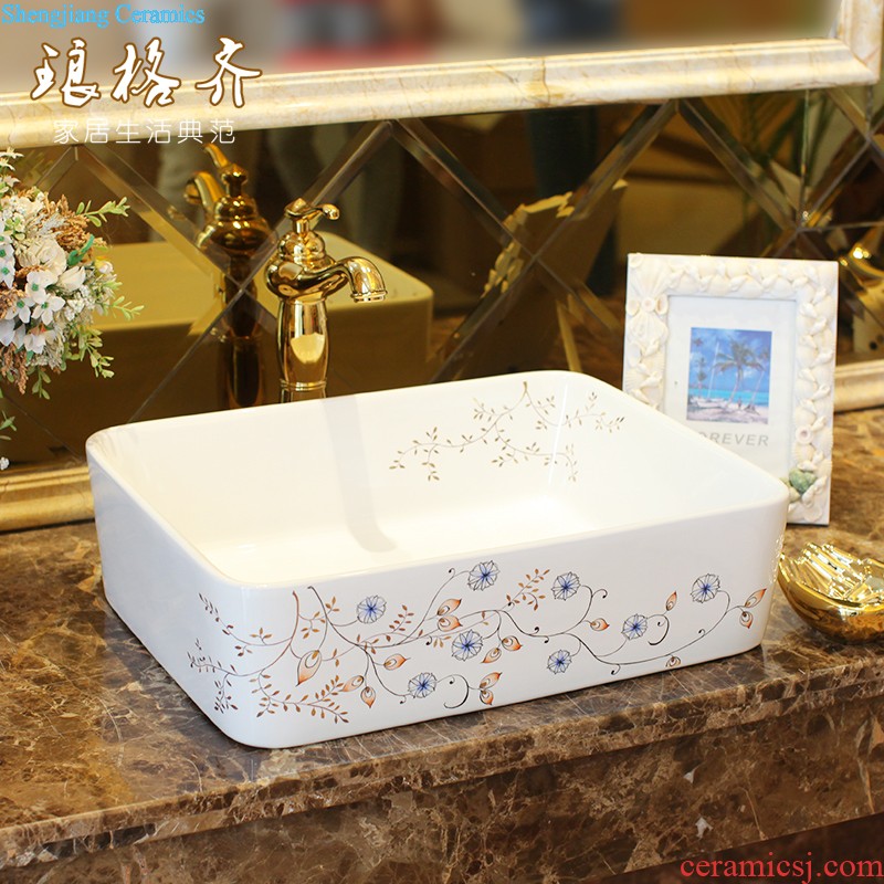 Koh larn, qi Jingdezhen ceramic toilet stage basin sink basin art basin sinks Waist drum flowers