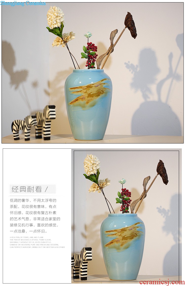 The vase study of contemporary and contracted sitting room adornment ceramic vase landing TV ark home decoration flower arranging furnishing articles