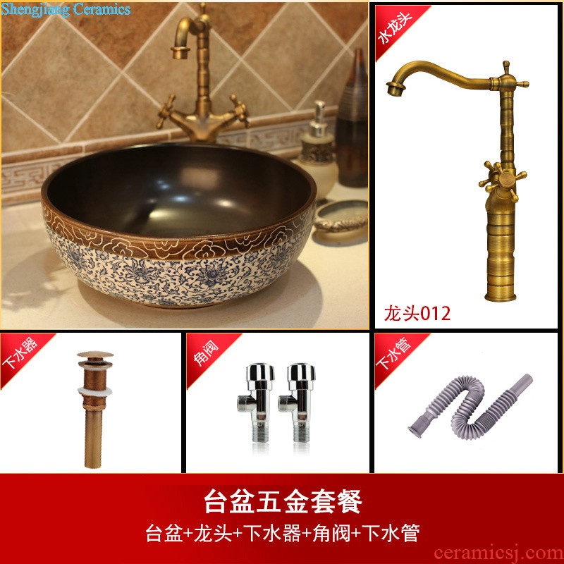 The package mail of jingdezhen ceramic art mop basin mop mop pool pool Mandarin duck lotus