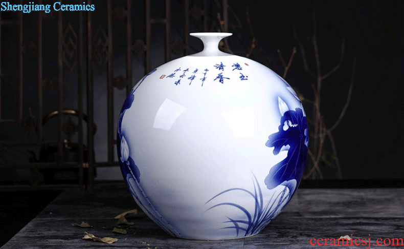 Contracted creative furnishing articles sitting room Flower vase european-style decoration Vase jingdezhen ceramics home decoration