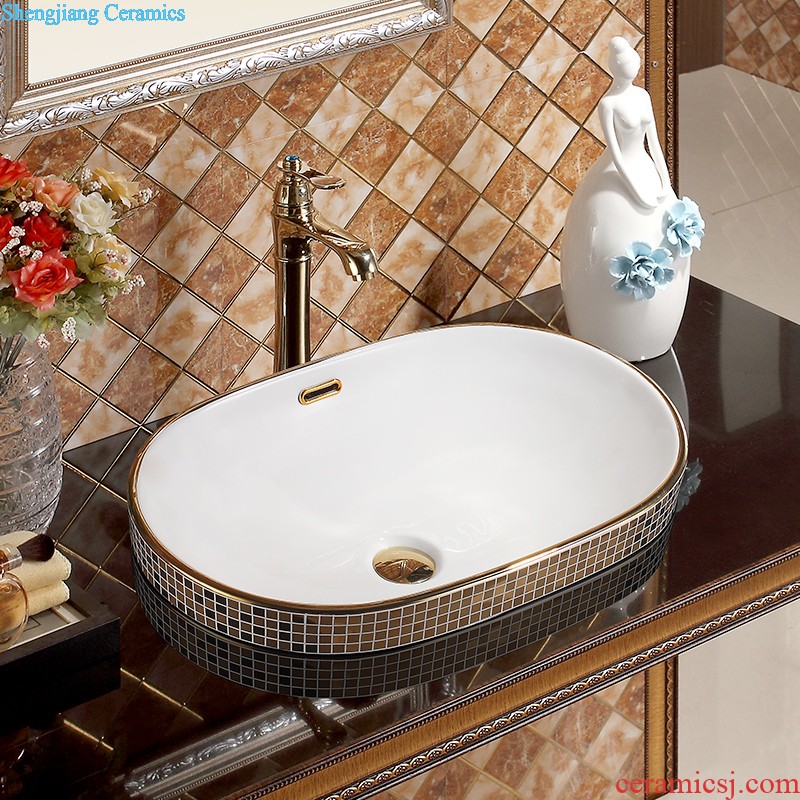 Koh larn, qi lavabo pillar type lavatory ceramic floor balcony sink basin to one column to wash their hands