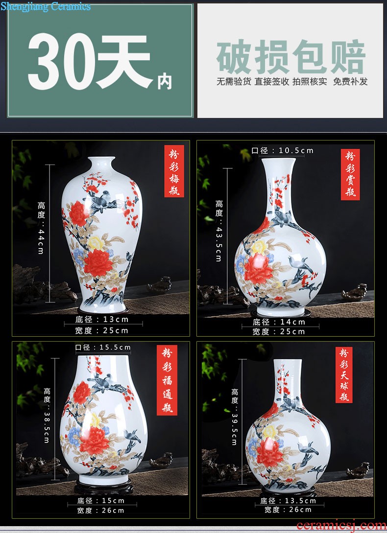 Jingdezhen ceramics hand-painted floret bottle water raise lucky bamboo flower arrangement of blue and white porcelain decorative furnishing articles creative arts and crafts