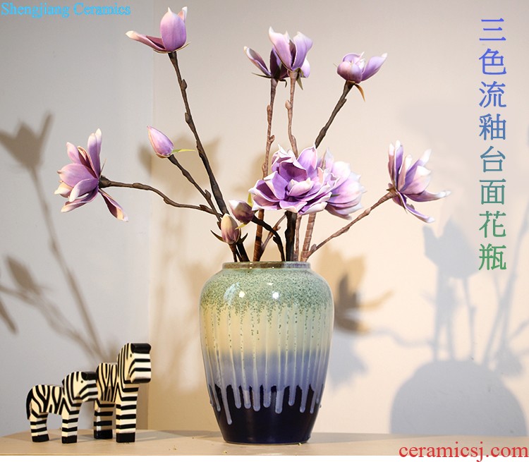 The vase study of contemporary and contracted sitting room adornment ceramic vase landing TV ark home decoration flower arranging furnishing articles