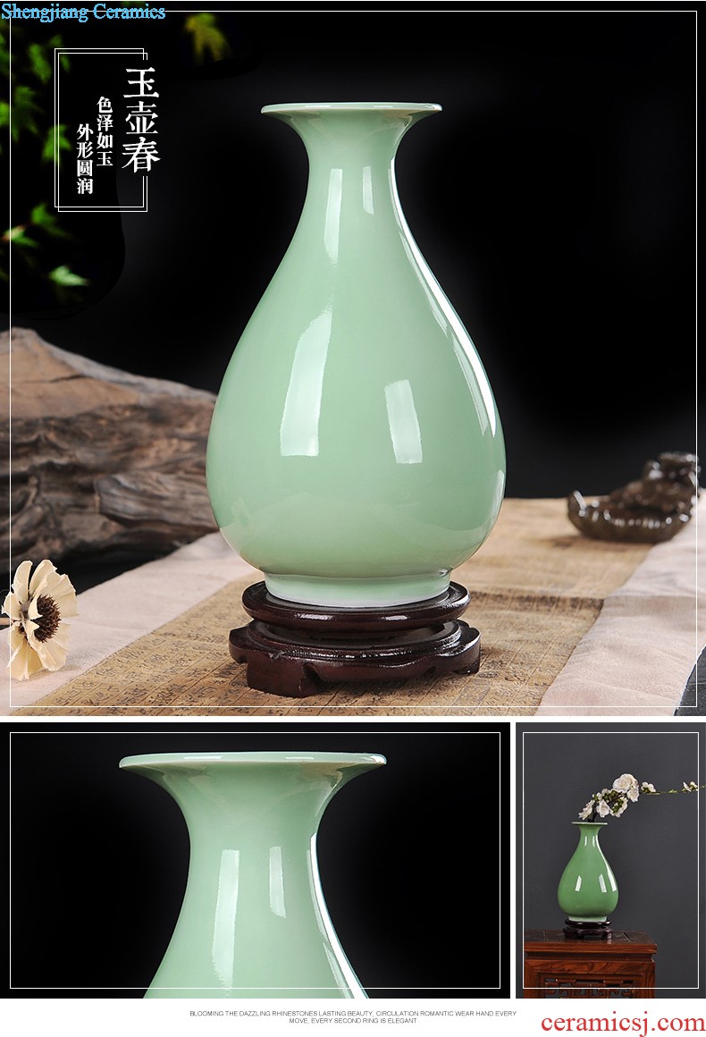 Ikea wine cabinet decoration vase furnishing articles jingdezhen sitting room of contemporary and contracted flower arranging lily creative decoration ceramics