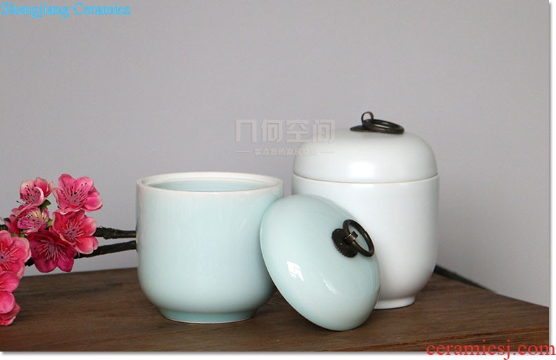 Jingdezhen glaze color solid-colored mei bottles Ceramic vases, flower flower implement Fashionable household craft ornaments ornament