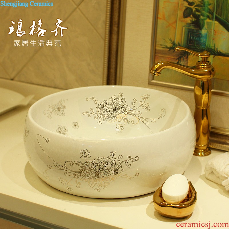 Koh larn, qi stage basin of the basin that wash a face the sink basin sinks special-shaped ceramic sanitary ware art fashion living flower