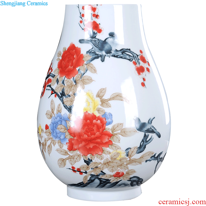 Jingdezhen ceramics hand-painted floret bottle water raise lucky bamboo flower arrangement of blue and white porcelain decorative furnishing articles creative arts and crafts