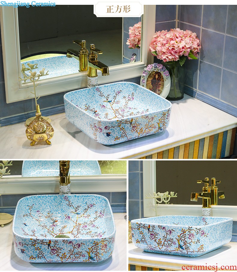 M beautiful ceramic mop pool Jingdezhen art mop basin antique green bethanath balcony outdoor mop pool