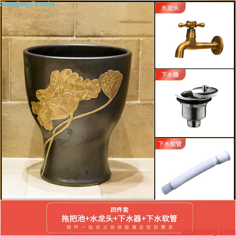 Jingdezhen American art square on the toilet lavabo lavatory basin basin on its rich tree