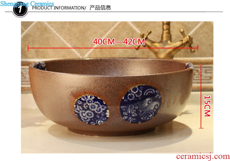 The package mail of jingdezhen ceramic art mop basin mop mop pool pool Mandarin duck lotus