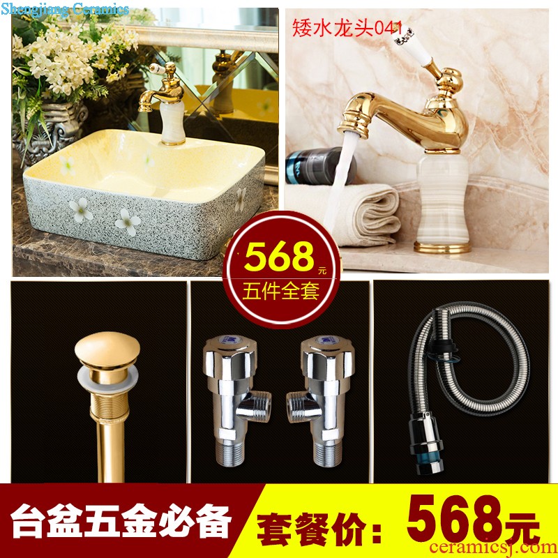 Koh larn, qi stage basin sink ceramic sanitary ware art basin washing a face of the basin that wash a face oval peony pollen